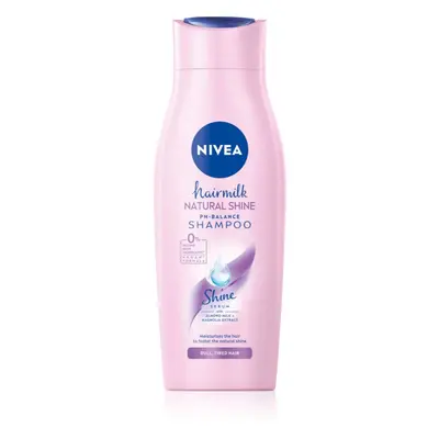 Nivea Hairmilk Natural Shine pečující šampon 400 ml