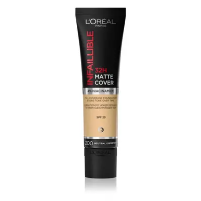 L’Oréal Paris Infallible 32H Matte Cover dlouhotrvající matující make-up SPF 25 odstín 200 (Neut