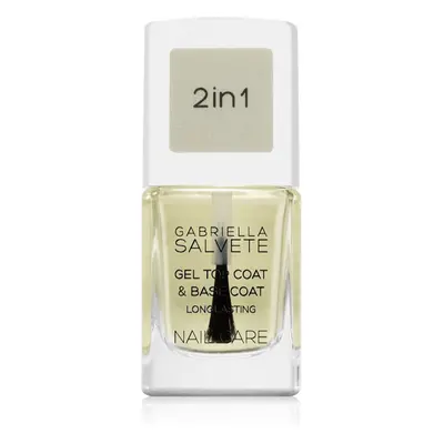 Gabriella Salvete Nail Care Top & Base Coat podkladový a vrchní lak na nehty s gelovou texturou 