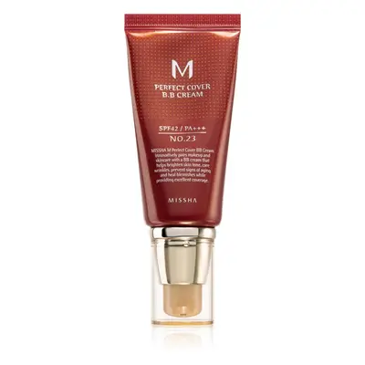 Missha M Perfect Cover BB krém s vysokou UV ochranou odstín No. 23 Natural Beige SPF42/PA+++ 50 