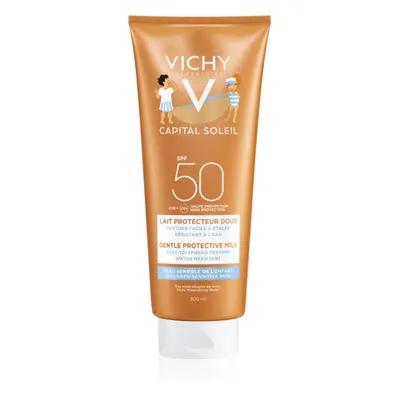 Vichy Capital Soleil Gentle Milk ochranné mléko pro děti na obličej a tělo SPF 50 300 ml