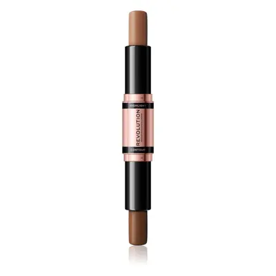 Makeup Revolution Fast Base oboustranná konturovací tyčinka odstín Dark 2x4,3 g