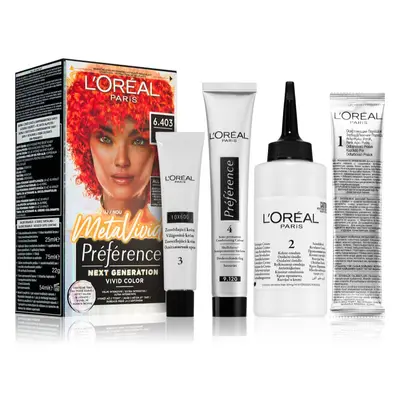 L’Oréal Paris Préférence Meta Vivids semi-permanentní barva na vlasy odstín 6.403 Meta Coral 1 k