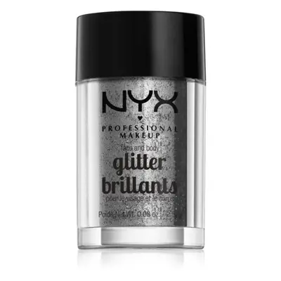 NYX Professional Makeup Face & Body Glitter Brillants třpytky na obličej i tělo odstín 10 Silver