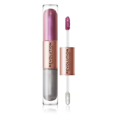 Makeup Revolution Double Up tekuté oční stíny 2 v 1 odstín Subliminal Lilac 2x2,2 ml