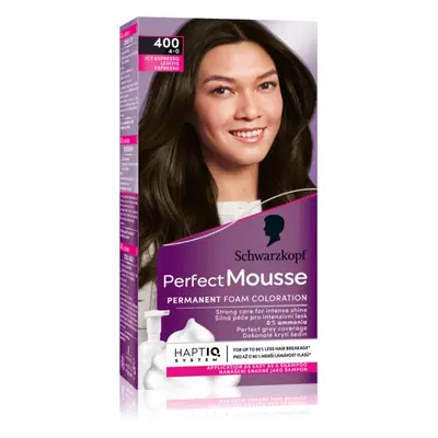 Schwarzkopf Perfect Mousse permanentní barva na vlasy odstín 400 Ledové Espresso 1 ks