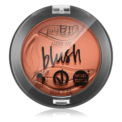 puroBIO Cosmetics Long-lasting Blush dlouhotrvající tvářenka odstín 02 Matte Coral Pink 5,2 g