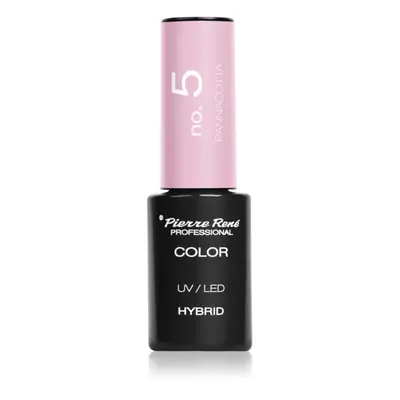 Pierre René Nails Hybrid gelový lak na nehty s použitím UV/LED lampy odstín No. 5 Pannacotta 6 m