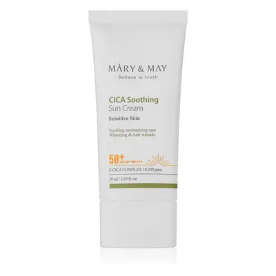 MARY & MAY Cica Soothing zklidňující a ochranný krém SPF 50+ 50 ml