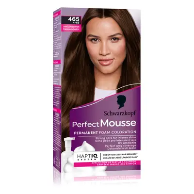 Schwarzkopf Perfect Mousse permanentní barva na vlasy odstín 465 Čokoládově hnědý 1 ks