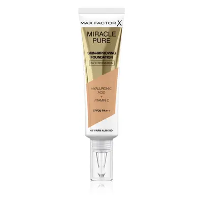 Max Factor Miracle Pure Skin dlouhotrvající make-up SPF 30 odstín 45 Warm Almond 30 ml