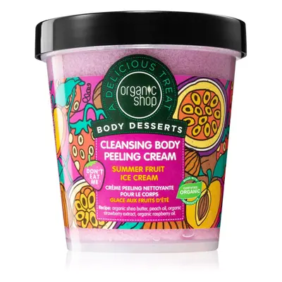 Organic Shop Body Desserts Summer Fruit Ice Cream čisticí peelingový krém 450 ml