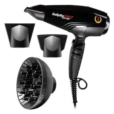 BaByliss PRO Rapido BAB7000IE fén na vlasy Light Black