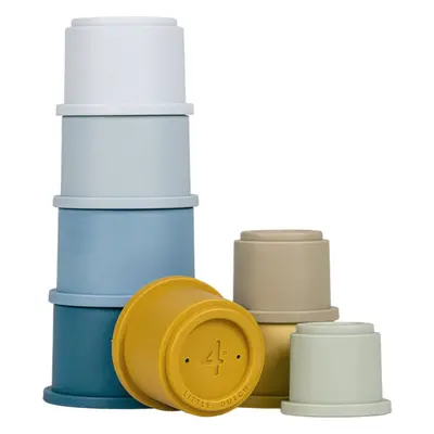 Little Dutch Stacking Cups stohovací kelímky Blue 8 ks