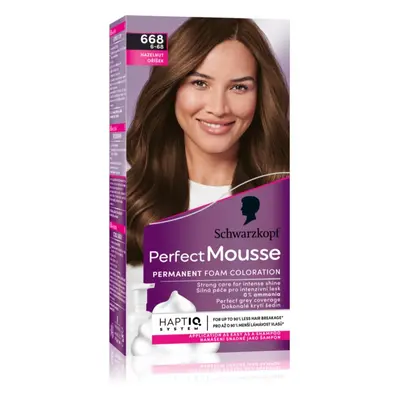 Schwarzkopf Perfect Mousse permanentní barva na vlasy odstín 668 Oříšek 1 ks