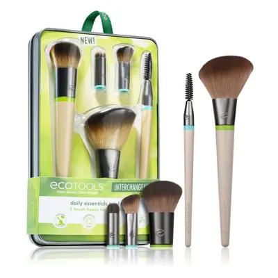 EcoTools Interchangeables™ Daily Essentials sada štětců s pouzdrem 5 ks