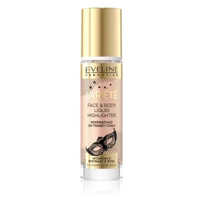 Eveline Cosmetics Variété tekutý rozjasňovač na obličej a tělo odstín 01 Sparkling Wine Gold 30 