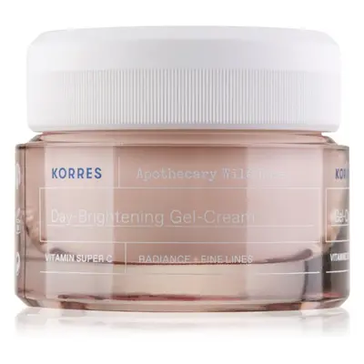 Korres Wild Rose hydratační gelový krém pro rozjasnění pleti 40 ml