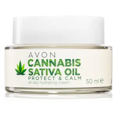 Avon Cannabis Sativa Oil Protect & Calm hydratační krém s konopným olejem 50 ml