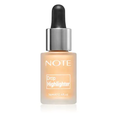 Note Cosmetique Drop Highlighter tekutý rozjasňovač s kapátkem 02 Charming Desert 14 ml