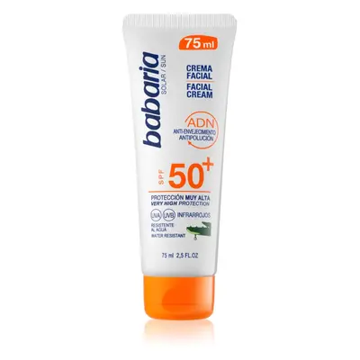 Babaria Sun Face opalovací krém na obličej SPF 50+ 75 ml