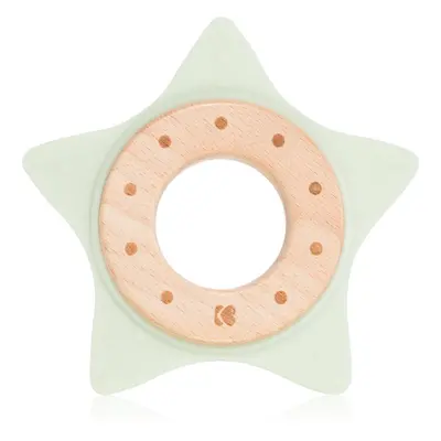 Kikkaboo Silicone and Wood Teether Star kousátko Mint 1 ks