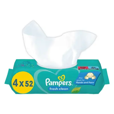 Pampers Fresh Clean vlhčené čisticí ubrousky pro děti pro citlivou pokožku 4x52 ks