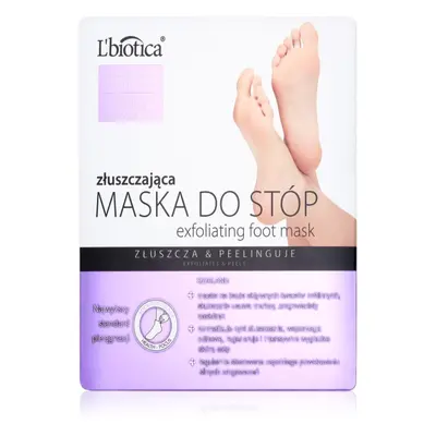 L’biotica Masks exfoliační ponožky pro zjemnění a hydrataci pokožky nohou 1 pár