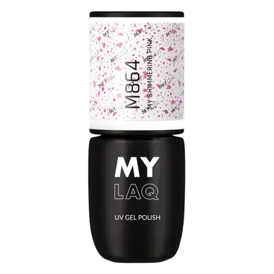 MYLAQ UV Gel Polish gelový lak na nehty odstín My Shimmering Pink 5 ml