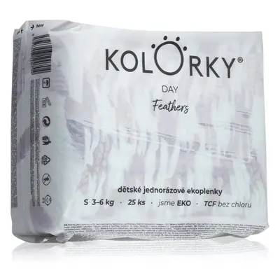 Kolorky Day Feathers jednorázové EKO pleny velikost S 3-6 Kg 25 ks