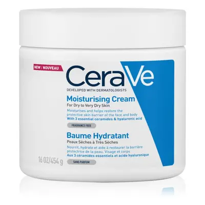 CeraVe Moisturizers hydratační krém na obličej a tělo pro suchou až velmi suchou pokožku 454 g