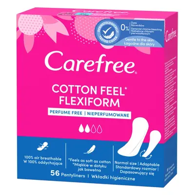 Carefree Cotton Flexiform slipové vložky bez parfemace 56 ks