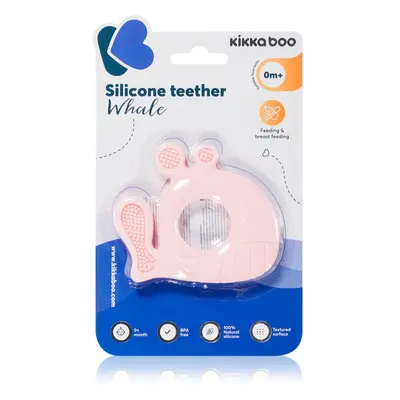 Kikkaboo Silicone Teether Whale kousátko Pink 1 ks