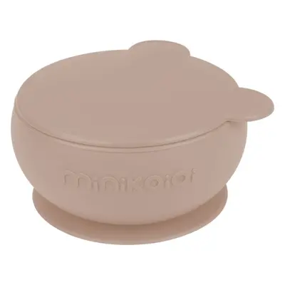 Minikoioi Bowl Bubble Beige silikonová miska s přísavkou 1 ks