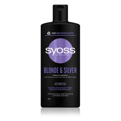 Syoss Blonde & Silver fialový šampon pro blond a šedivé vlasy 440 ml