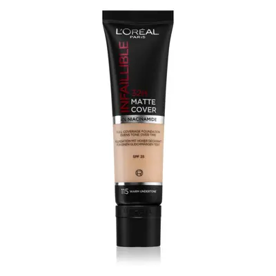 L’Oréal Paris Infallible 32H Matte Cover dlouhotrvající matující make-up SPF 25 odstín 115 (Warm