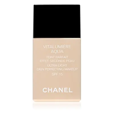 Chanel Vitalumière Aqua ultra lehký make-up pro zářivý vzhled pleti odstín 70 Beige 30 ml