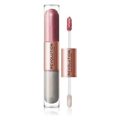 Makeup Revolution Double Up tekuté oční stíny 2 v 1 odstín Opulence Light Pink 2x2,2 ml