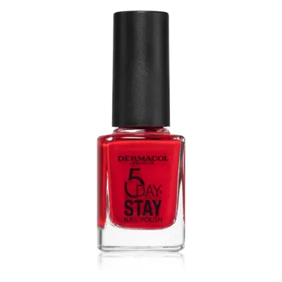 Dermacol 5 Day Stay dlouhotrvající lak na nehty odstín 21 Monroe Red 11 ml