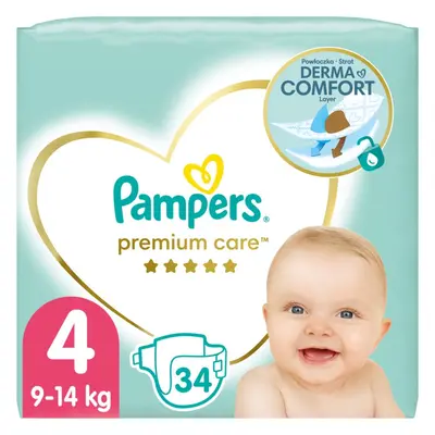 Pampers Premium Care Size 4 jednorázové pleny 9-14 kg 34 ks