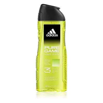 Adidas Pure Game sprchový gel na obličej, tělo a vlasy 3 v 1 pro muže 400 ml