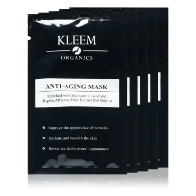 Kleem Organics Anti-Aging Mask protivrásková a zpevňující pleťová maska 5 ks