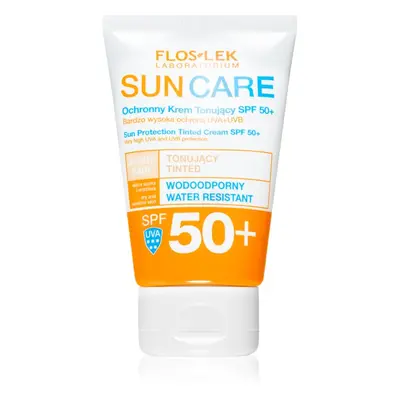 FlosLek Laboratorium Sun Care Derma tónovací krém pro suchou až citlivou pleť SPF 50+ 50 ml