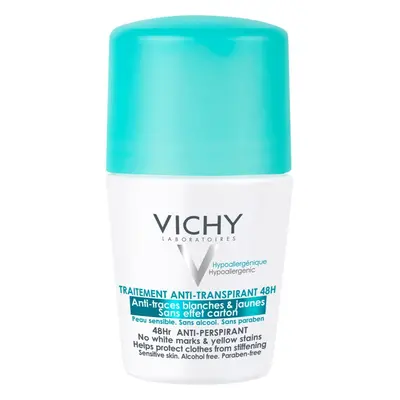 Vichy Deodorant 48h antiperspirant roll-on proti bílým a žlutým skvrnám 50 ml