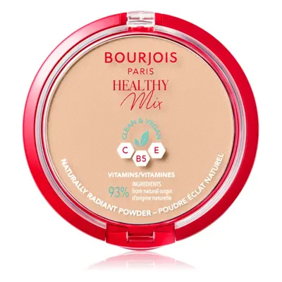 Bourjois Healthy Mix matující pudr pro zářivý vzhled pleti odstín 04 Golden Beige 10 g