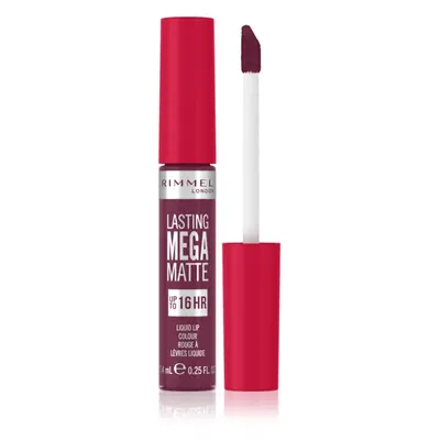 Rimmel Lasting Mega Matte lehká tekutá matná rtěnka 16h odstín Rock Me Purple 7,4 ml