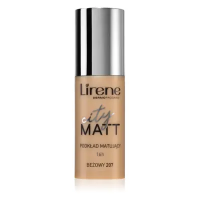 Lirene City Matt matující fluidní make-up s vyhlazujícím efektem odstín 207 Beige 30 ml