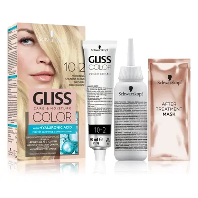 Schwarzkopf Gliss Color permanentní barva na vlasy odstín 10-2 Přirozená chladná blond 1 ks