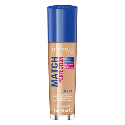 Rimmel Match Perfection tekutý make-up SPF 20 odstín 303 True Nude 30 ml