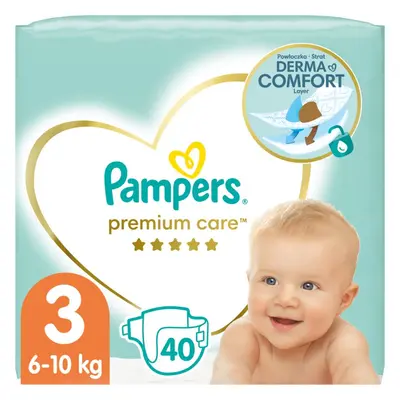 Pampers Premium Care Size 3 jednorázové pleny 6-10 kg 40 ks